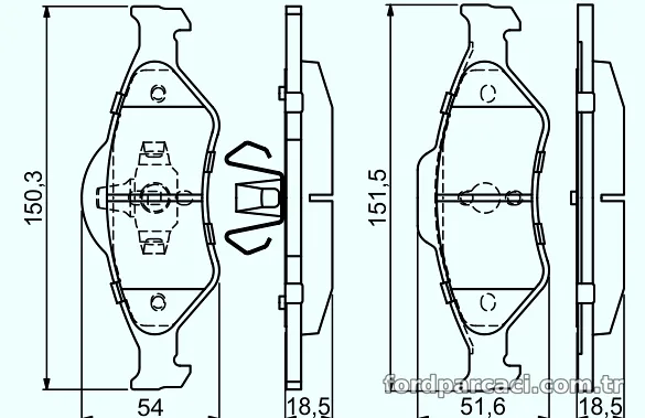 BOSCH 0986424645 Fren Disk Balata - BOSCH - 0986424645