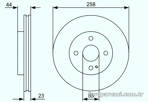BOSCH 0986479541 Fren Disk Ayna - BOSCH - 0986479541