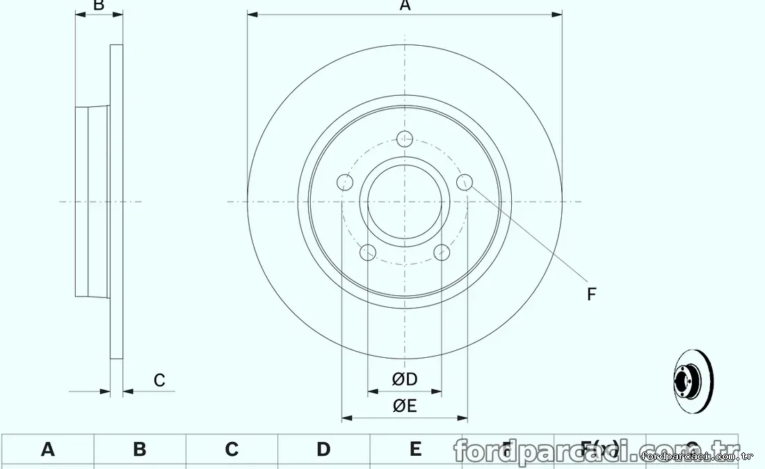 BOSCH 0986479763 Fren Disk Ayna - BOSCH - 0986479763