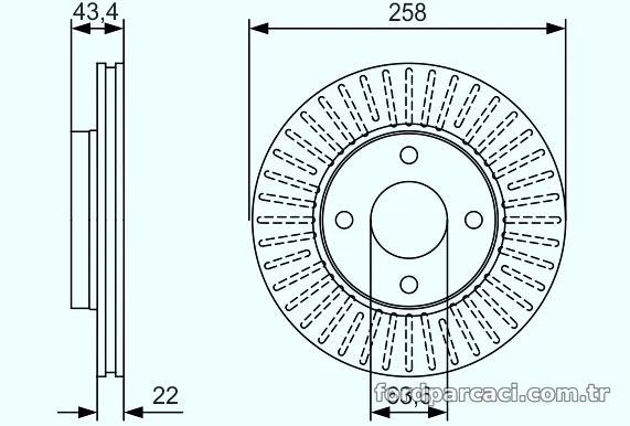BOSCH 0986479R64 Fren Disk Ayna - BOSCH - 0986479R64
