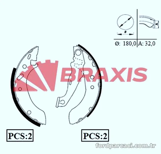 BRAXIS AC0010 Fren Pabuçlu Balata - BRAXIS - AC0010