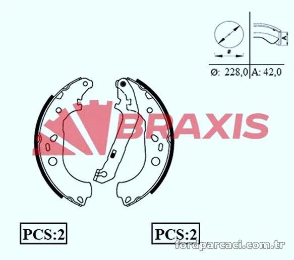BRAXIS AC0079 Fren Pabuçlu Balata - BRAXIS - AC0079