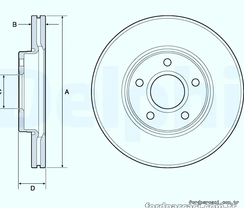 DELPHI BG3868C Fren Disk Ayna - DELPHI - BG3868C