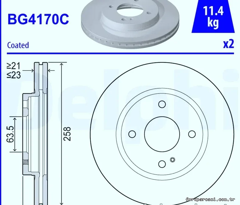 DELPHI BG4170C Fren Disk Ayna - DELPHI - BG4170C