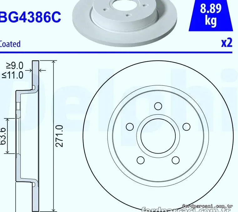 DELPHI BG4386C Fren Disk Ayna - DELPHI - BG4386C