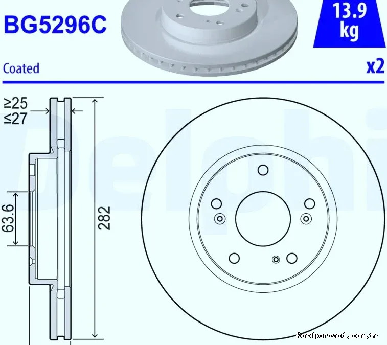 DELPHI BG5296C Fren Disk Ayna - DELPHI - BG5296C