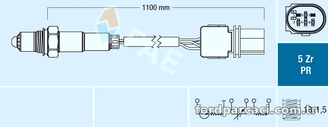 FAE 75161 Oksijen (Lambda) Sensörü - FAE - 75161