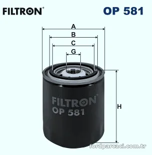 FILTRON OP581 Yağ Filtresi - FILTRON - OP581