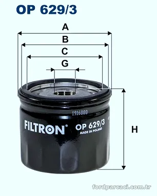 FILTRON OP6293 Yağ Filtresi - FILTRON - OP6293