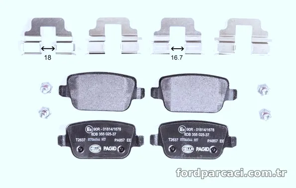 HELLA PAGID 8DB355025371 Fren Disk Balata - HELLA PAGID - 8DB355025371