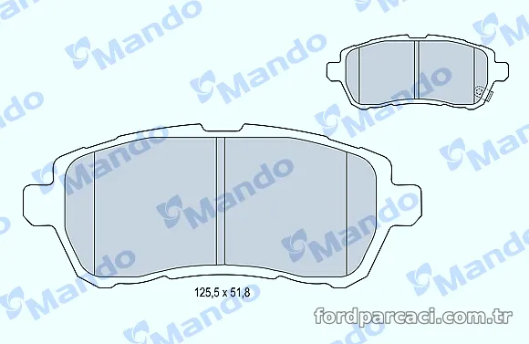 MANDO MBF015245 Fren Disk Balata - MANDO - MBF015245