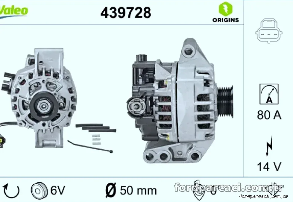 ALTERNATOR KOMPLE FORD KA 1.3 96>08 - Valeo - VALEO 439728