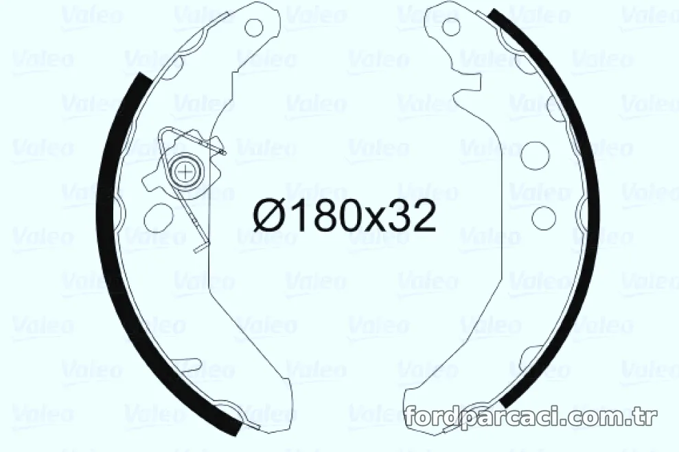 ARKA FREN BALATASI (PABUC) FIESTA III 1,0 / 1,1 / 1,3 / 1,4 CVH / / 1,6 89>96 ABSSIZ - Valeo - VALEO 562539