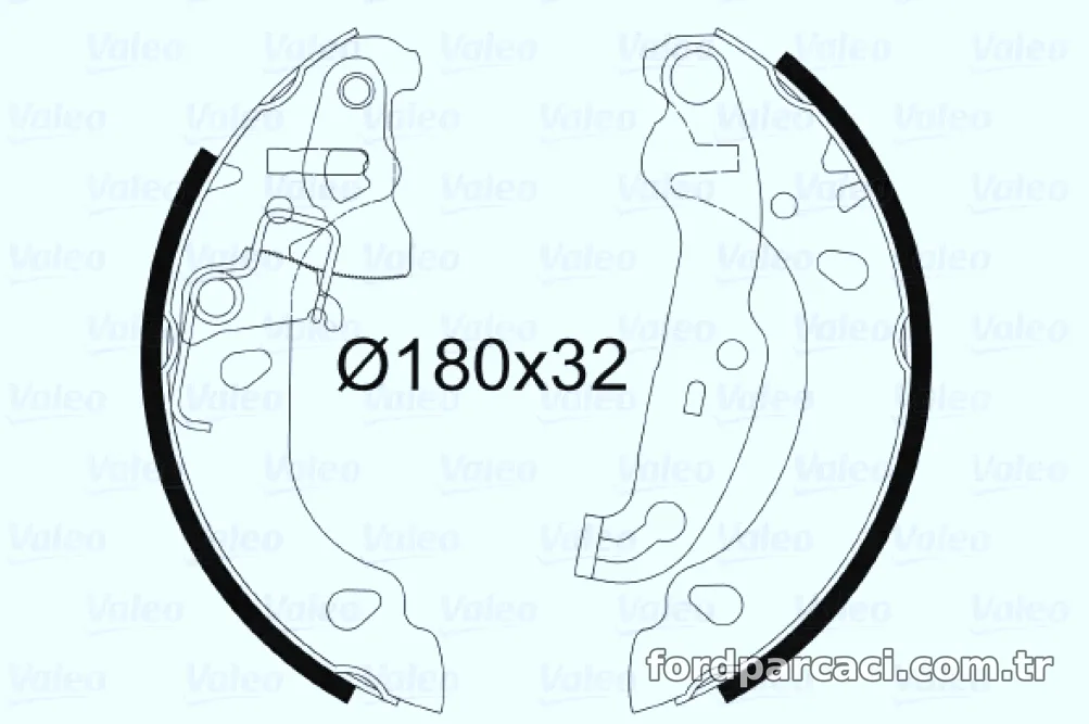 ARKA FREN BALATASI (PABUC) FIESTA III 1,4 CVH / 1,3 00>02 FORD KA 1,3 EFI 00>08 - Valeo - VALEO 562771