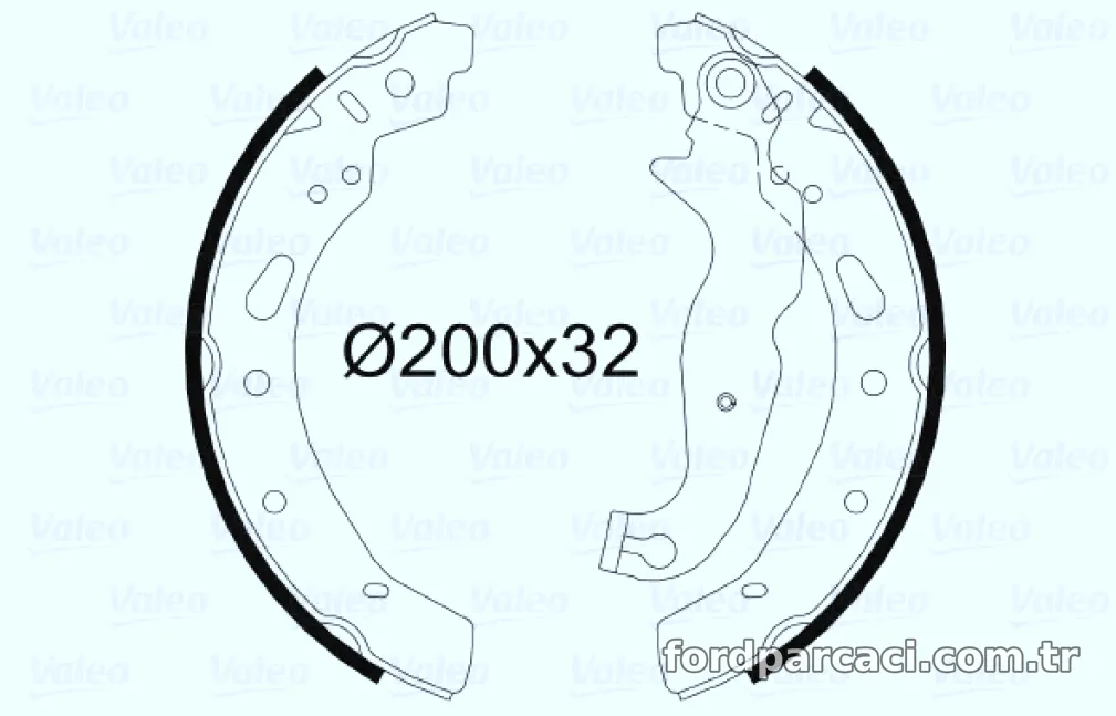ARKA FREN BALATASI PABUC MAZDA 2 07>15 - Valeo - VALEO 564086
