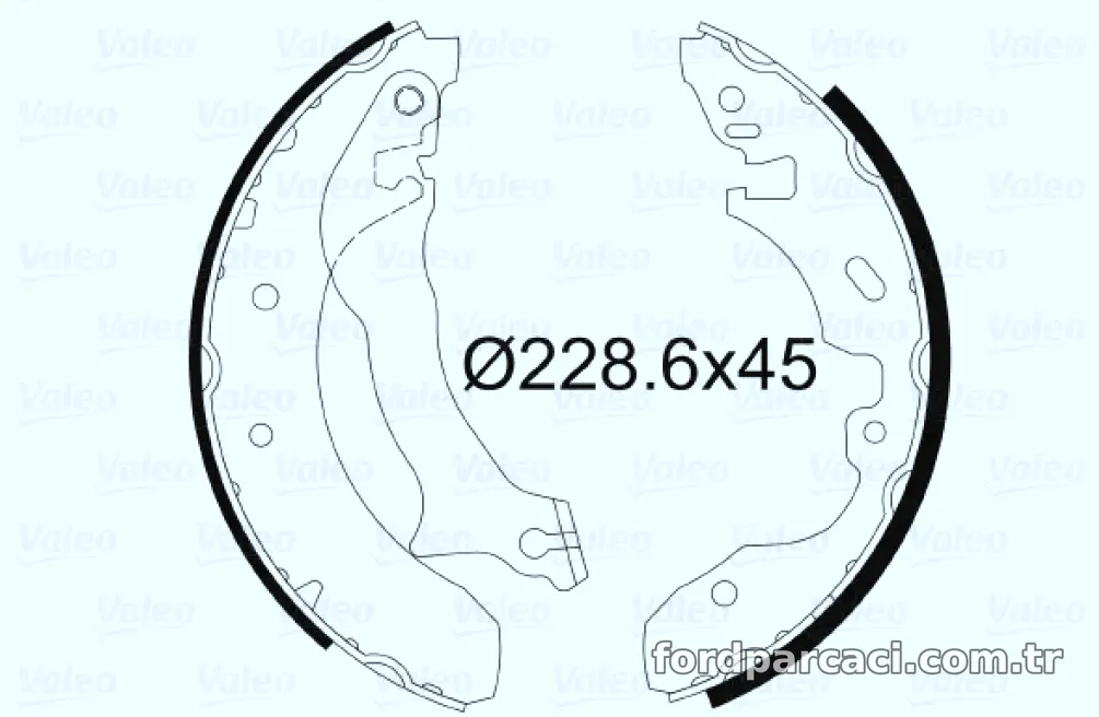 ARKA FREN BALATASI (PABUC) MONDEO I / II 1,6 2,0 93>00 - Valeo - VALEO 562724