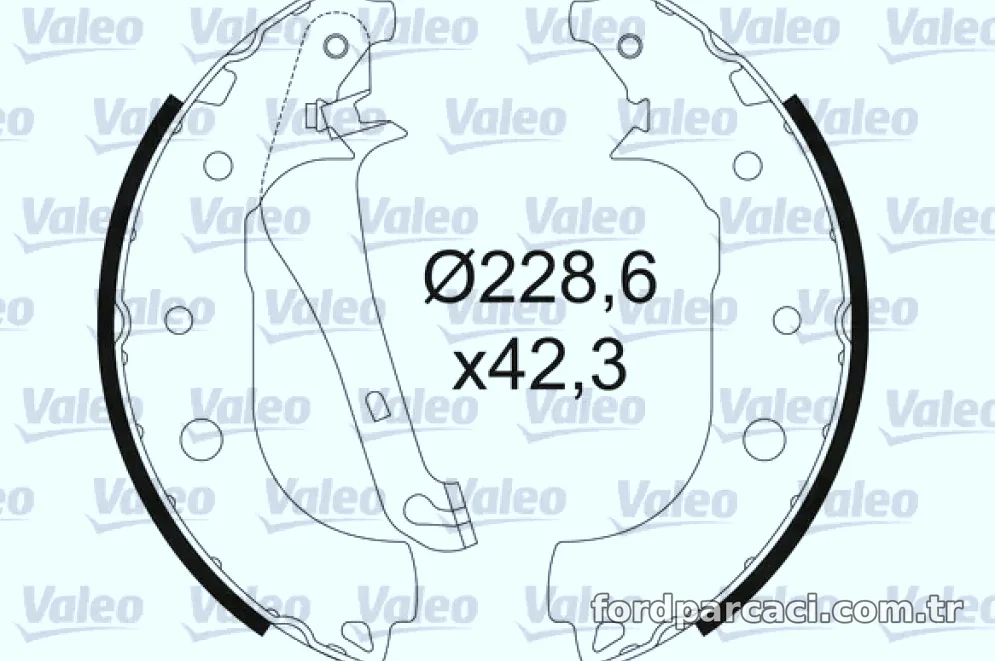 ARKA PABUÇLU FREN BALATASI FORD ECOSPORT 1.0 10/2013> - Valeo - VALEO 564207