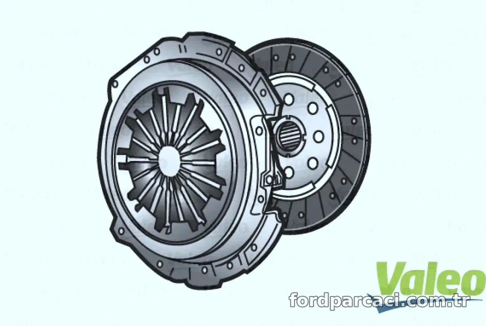 DEBRIYAJ SETI MONDEO III 2,0TDCI 16V 130PS 00>07 RULMANSIZ (835063 VOLANT ICIN) - Valeo - VALEO 828387