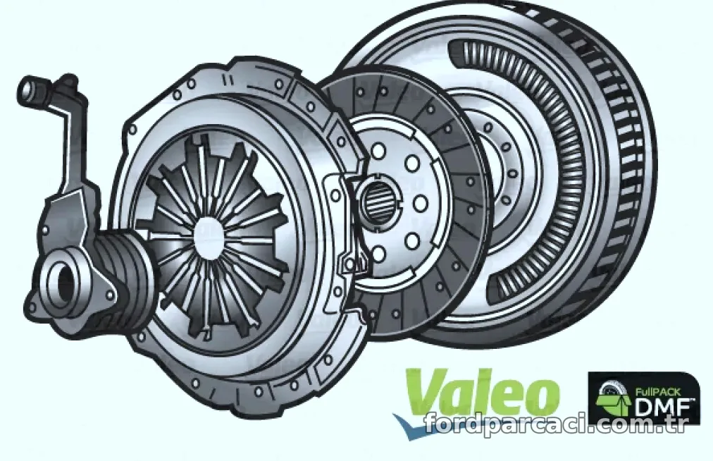 DMF 4'LU KIT VOLANLI DEBRIYAJ TAKIMI FORD FIESTA, FUSION 1.4 TDCI DV4 CIFT KUTLE OYNAR GOBEK - Valeo - VALEO 837303
