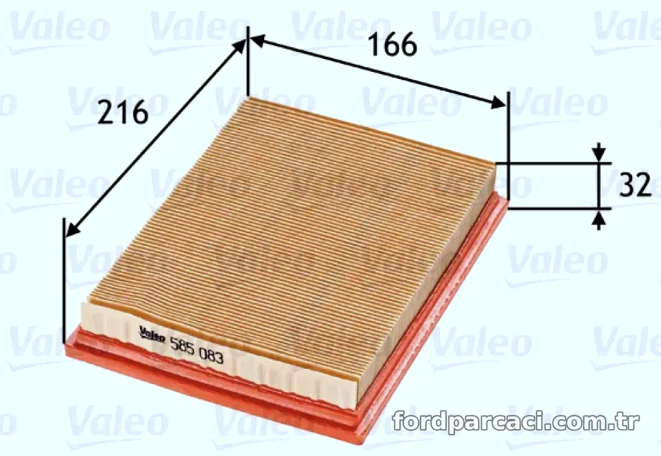 HAVA FILTRESI FIESTA V 01>08 FUSION 01>12 1.25 1 6V / 1.4 16V / 1.6 16V MAZDA II 03> MINI R50 R52 R53 03>07 BENZINLI - V