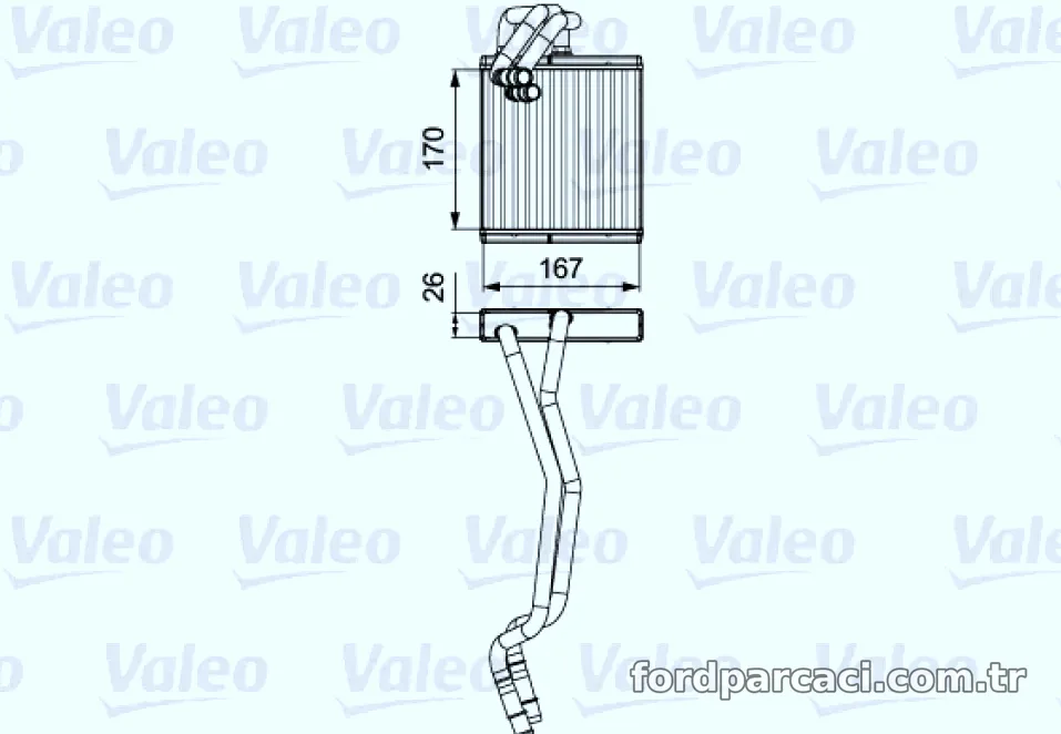 KALORIFER RADYATÖRÜ FORD FIESTA VI 08>17 - Valeo - VALEO 811509