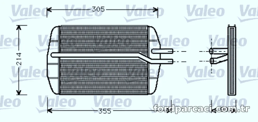 KALORIFER RADYATORU FORD KA 00>08 STREET KA 02>05 PUMA 97>01 MAZDA 121 III 96>03 OLCU: (247 X 207 X 28) - Valeo - VALEO