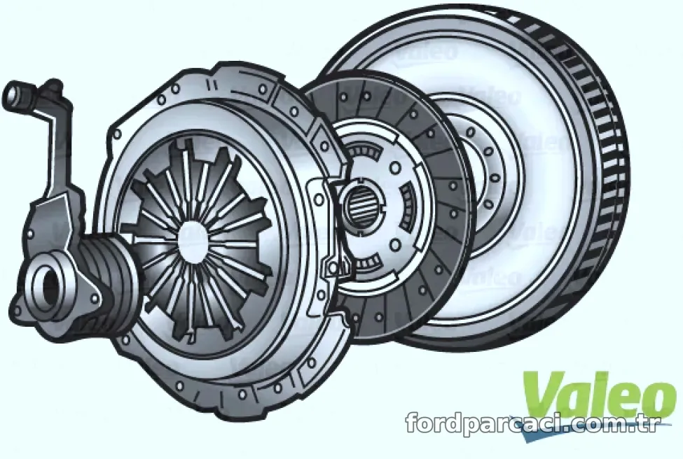 KIT 4P DEBRIYAJ TAKIMI (SABIT VOLANLI) FORD FOCUS II, C-MAX - Valeo - VALEO 845055