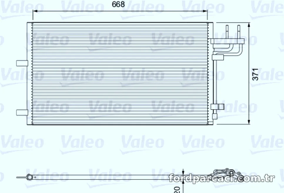 KLIMA RADYATORU FOCUS II 03>11 FOCUS II C MAX 04>11 1.6TDCI / 2.0TDCI OLCU: (628×374×16) - Valeo - VALEO 818046