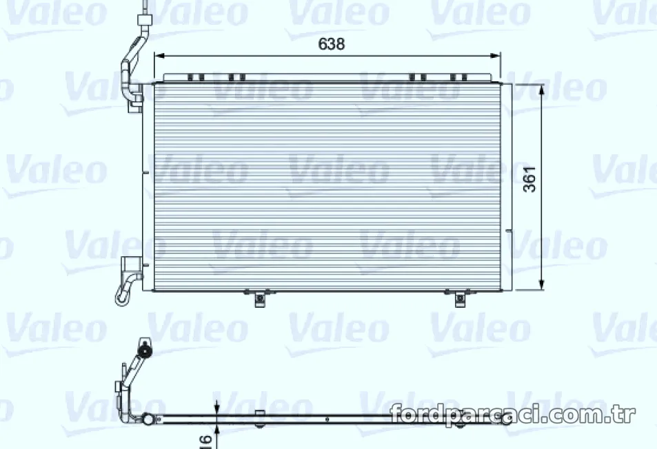 KLIMA RADYATORU FORD FIESTA ST ECOBOOST JTJA (C16HD0Z) - Valeo - VALEO 814076