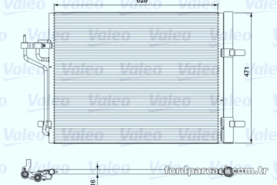 KONDENSER FORD CMAX (2010>) - Valeo - VALEO 814390