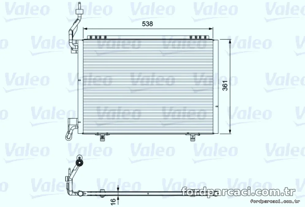 KONDENSER KLIMA RADYATORU FORD FIESTA B MAX 2012 1.6 TDCI - Valeo - VALEO 814074