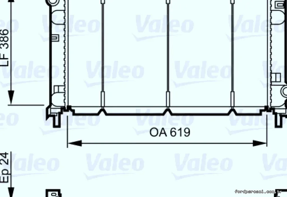 MOTOR SU RADYATORU (+AC) MONDEO I / II 92>00 1,6 / 1,8 / 2,0 OLCU: (619 X 386 X 24) KLIMALI - Valeo - VALEO 731011