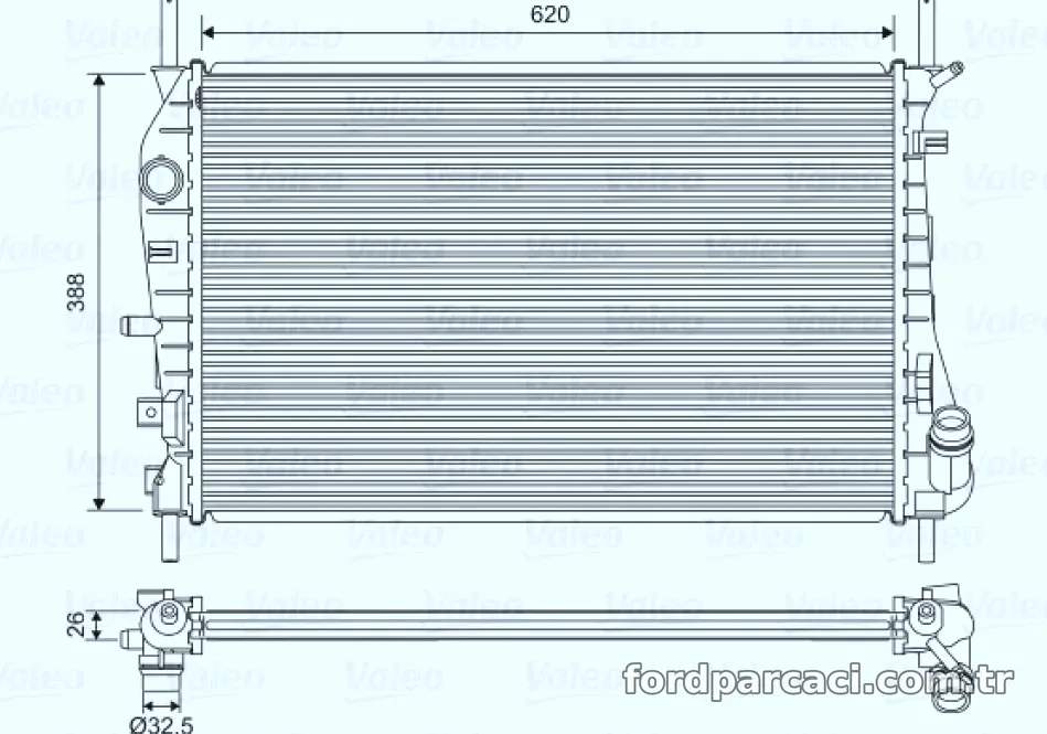 MOTOR SU RADYATORU MONDEO 2,0TDCI / 2,2TDCI 01>07 KLIMALI - Valeo - VALEO 735048
