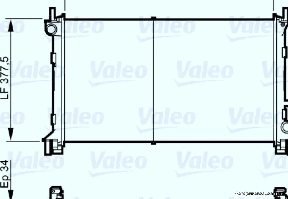 RADYATOR FOCUS 1,8 TDCI 2,0 16V 98=> (AC+KLIMASIZ+MEK) (610X377,5X34) - Valeo - VALEO 732735