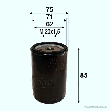 VALEO 586079 Yağ Filtresi