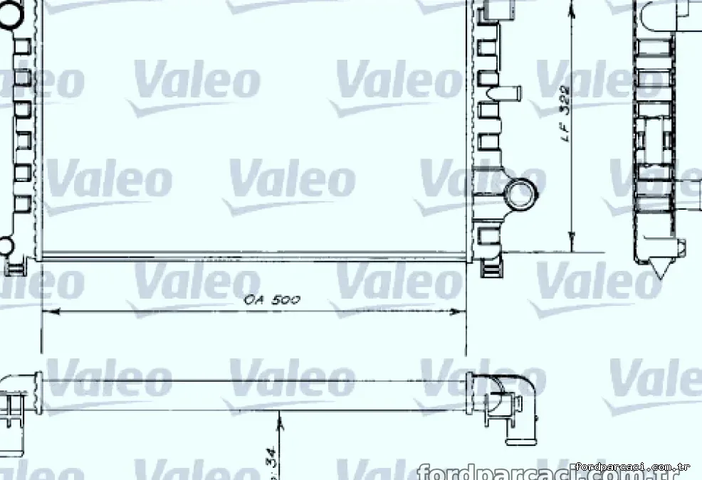 VALEO 730484 RADYATOR FIESTA II 1,6 S / XR2I - Valeo - VALEO 730484
