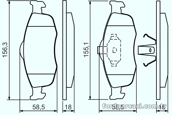 BOSCH 0986460969 Fren Disk Balata - BOSCH - 0986460969