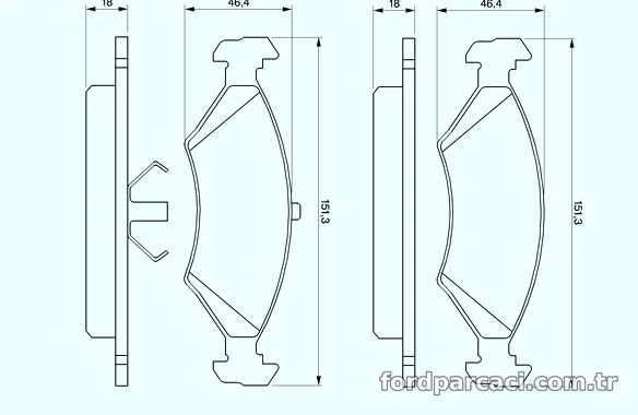 BOSCH 0986466402 Fren Disk Balata - BOSCH - 0986466402