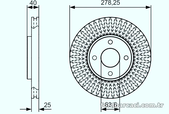 BOSCH 0986479C48 Fren Disk Ayna - BOSCH - 0986479C48