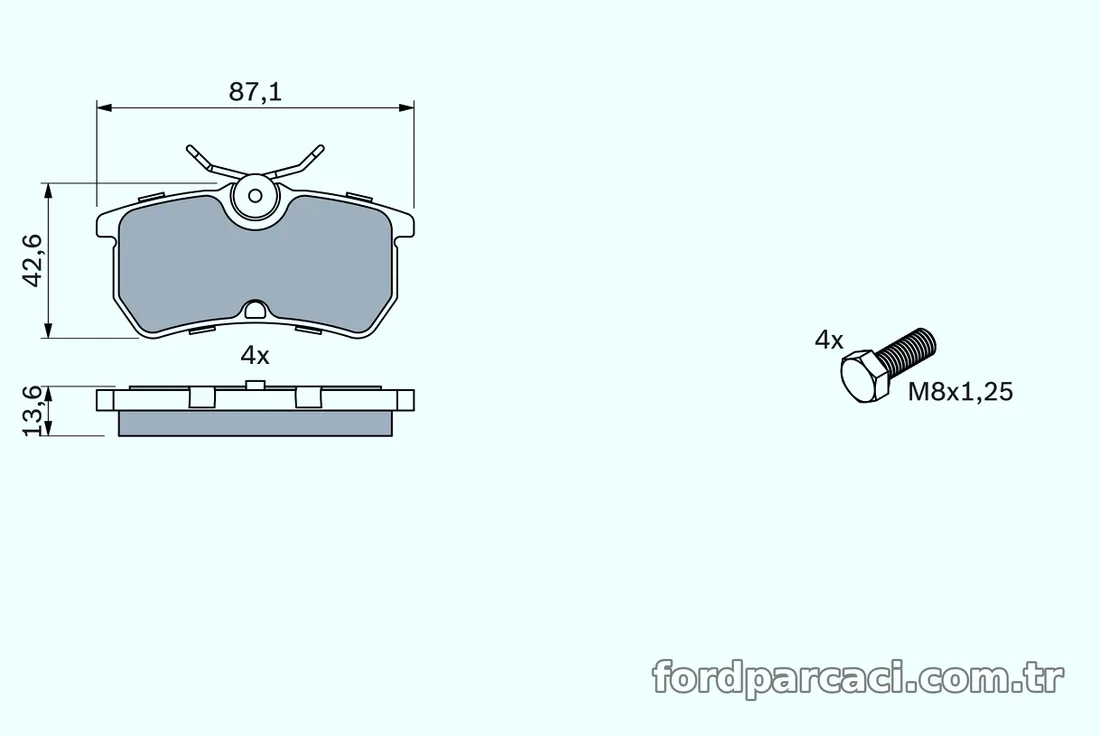 BOSCH 0986494011 Fren Disk Balata - BOSCH - 0986494011