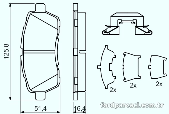 BOSCH 0986494652 Fren Disk Balata - BOSCH - 0986494652