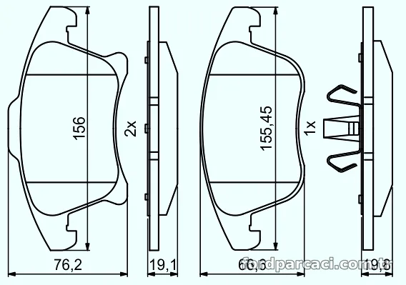 BOSCH 0986494837 Fren Disk Balata - BOSCH - 0986494837