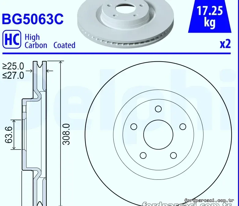 DELPHI BG5063C Fren Disk Ayna - DELPHI - BG5063C