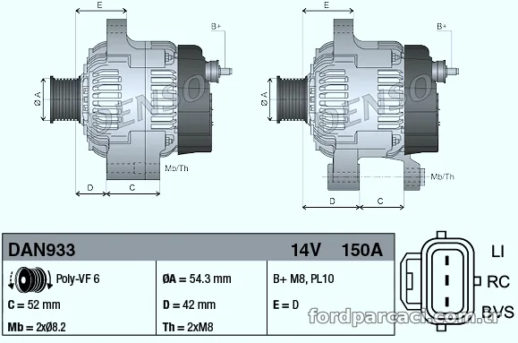 DENSO DAN933 Alternatör - DENSO - DAN933