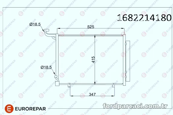 EUROREPAR 1682214180 Klima Radyatörü - EUROREPAR - 1682214180