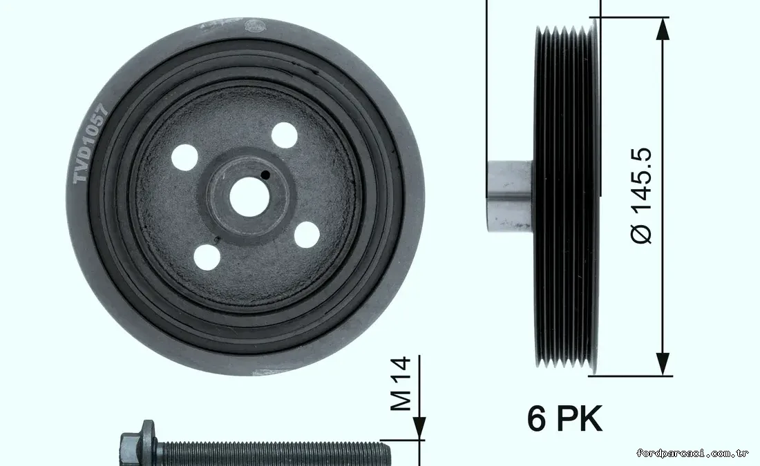 GATES TVD1057A Krank Kasnak - GATES - TVD1057A