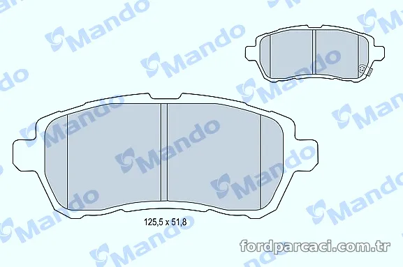 MANDO MBF015524 Fren Disk Balata - MANDO - MBF015524