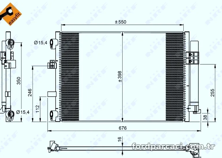 NRF 350210 Klima Radyatörü - NRF - 350210
