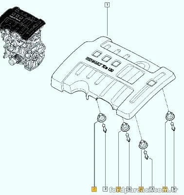 ORJINAL Motor Koruma Kapak Lastik 215063210R