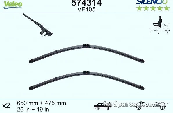 VALEO 574314 Silecek Süpürgesi - VALEO - 574314